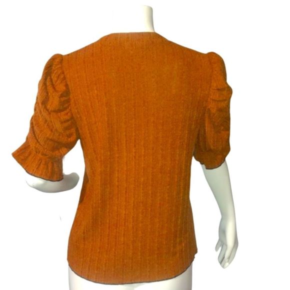 Rust Top Balloon Sleeve Stretch Size Small THML New - Picture 12 of 15